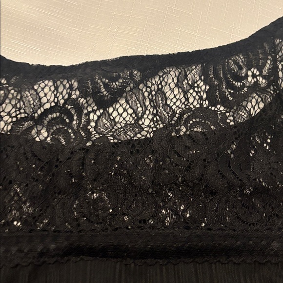 Torrid Black Lace Trim Inset Tank SZ 2X Sleeveless Top Stretch fully lined goth - Picture 12 of 12